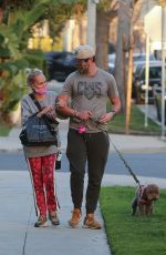KRISTIN CHENOWEETH and Josh Bryant Out with Their Dog in Beverly Hills 02/25/2021