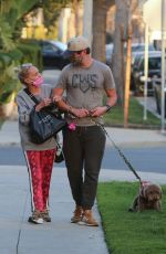 KRISTIN CHENOWEETH and Josh Bryant Out with Their Dog in Beverly Hills 02/25/2021