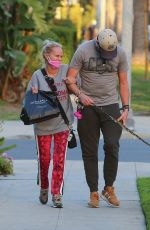 KRISTIN CHENOWEETH and Josh Bryant Out with Their Dog in Beverly Hills 02/25/2021