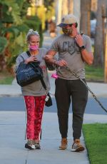 KRISTIN CHENOWEETH and Josh Bryant Out with Their Dog in Beverly Hills 02/25/2021