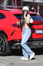 KYLIE JENNER in Denim at Matsuhisa Sushi Restaurant in Beverly Hills 02/23/2021