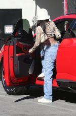 KYLIE JENNER in Denim at Matsuhisa Sushi Restaurant in Beverly Hills 02/23/2021