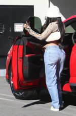 KYLIE JENNER in Denim at Matsuhisa Sushi Restaurant in Beverly Hills 02/23/2021