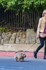 LADY VICTORIA HERVEY Out with Her Dog in Los Angeles 02/20/2021