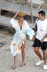 LAETICIA HALLYDAY and Jalil Lespert Out at a Beach in St. Barths 02/18/2021