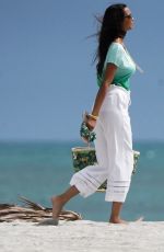 LAIS RIBEIRO at a Photoshoot on the Beach in Miami 02/20/2021