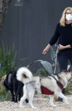 LAURA DERN Out with Her Dogs on Her Birthday in Los Angeles 02/10/2021