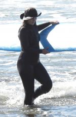 LEIGHTON MEESTER Out Surfing in Malibu 02/20/2021