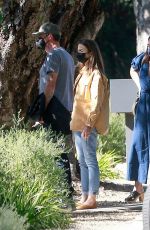 LILY COLLINS Out Visits a Friend in Pasadena 02/06/2021