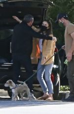 LILY COLLINS Out Visits a Friend in Pasadena 02/06/2021