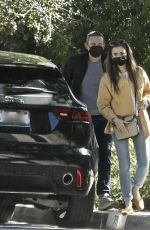 LILY COLLINS Out Visits a Friend in Pasadena 02/06/2021