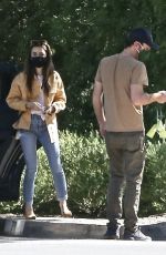 LILY COLLINS Out Visits a Friend in Pasadena 02/06/2021