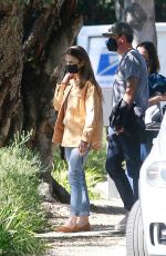 LILY COLLINS Out Visits a Friend in Pasadena 02/06/2021