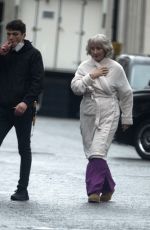 LILY JAMES and EMMA THOMPSON on the Set of What