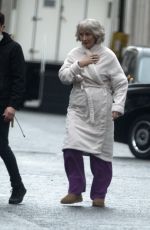 LILY JAMES and EMMA THOMPSON on the Set of What