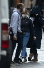 LILY JAMES and EMMA THOMPSON on the Set of What
