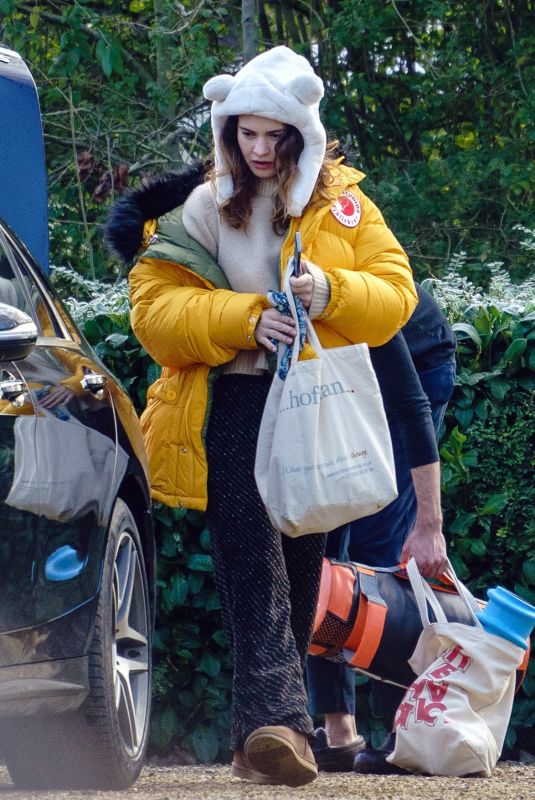 LILY JAMES Out and About in London 02/11/2021