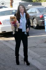 LISA VANDERPUMP Out with her Dog in Los Angeles 02/07/2021