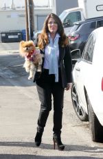 LISA VANDERPUMP Out with her Dog in Los Angeles 02/07/2021
