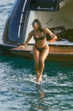 LIZ CAMBAGE in Bikini at a Yacht in St.Barth 02/02/2021
