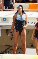 LIZ CAMBAGE in Bikini at a Yacht in St.Barth 02/02/2021