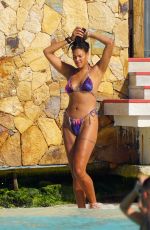 LIZ CAMBAGE in Bikinia t a Beach in St.Barth 02/04/2021