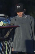 LONI WILLISON Pulls a Cart Out at Santa Monica Beach 02/20/201