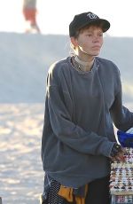 LONI WILLISON Pulls a Cart Out at Santa Monica Beach 02/20/201