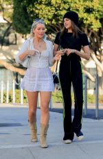 LOTTIE MOSS in a White Mini Skirt Out in West Hollywood 02/02/2021