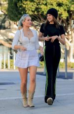 LOTTIE MOSS in a White Mini Skirt Out in West Hollywood 02/02/2021