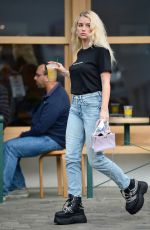 LOTTIE MOSS Leaves S.O.L Cafe in West Hollywood 02/12/2021