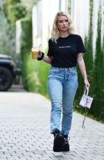 LOTTIE MOSS Leaves S.O.L Cafe in West Hollywood 02/12/2021