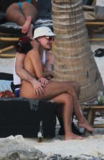 LOURDES LEON in Bikini at a Beach in Tulum 01/31/2021