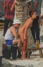 LOURDES LEON in Bikini at a Beach in Tulum 01/31/2021