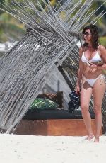LUANN DE LESSEPS in a White Bikini at a Beach in Tulum 02/25/2021
