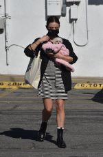 LUCY HALE Adopts a New Dog in Studio City 02/06/2021