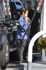 LUCY HALE at a Gas Station in Studio City 02/10/2021