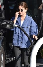 LUCY HALE at a Gas Station in Studio City 02/10/2021