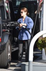 LUCY HALE at a Gas Station in Studio City 02/10/2021
