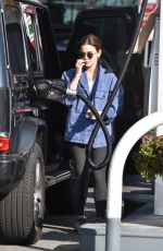 LUCY HALE at a Gas Station in Studio City 02/10/2021