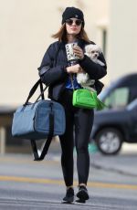 LUCY HALE Heading to a Gym in Los Angeles 02/15/2021