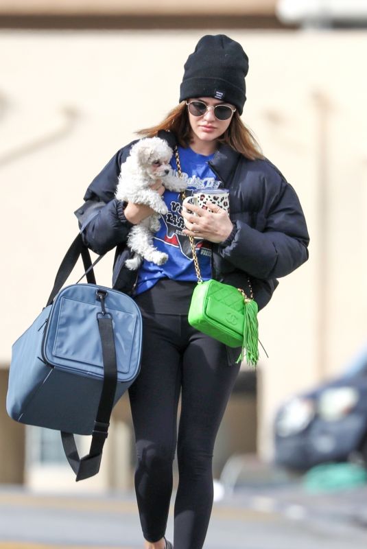 LUCY HALE Heading to a Gym in Los Angeles 02/15/2021