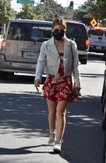 LUCY HALE Leaves a Meeting in Los Angeles 02/25/2021