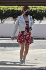 LUCY HALE Leaves a Meeting in Los Angeles 02/25/2021