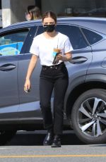 LUCY HALE Out for Coffee in Los Angeles 02/10/2021