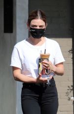 LUCY HALE Out for Coffee in Los Angeles 02/10/2021