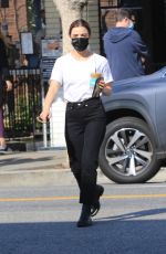 LUCY HALE Out for Coffee in Los Angeles 02/10/2021
