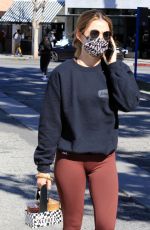 LUCY HALE Out for Coffee in Los Angeles 02/18/2021