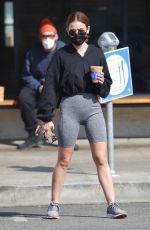 LUCY HALE Out for Iced Coffee in Los Angeles 02/08/2021