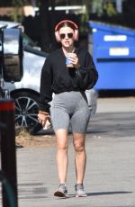 LUCY HALE Out for Iced Coffee in Los Angeles 02/08/2021
